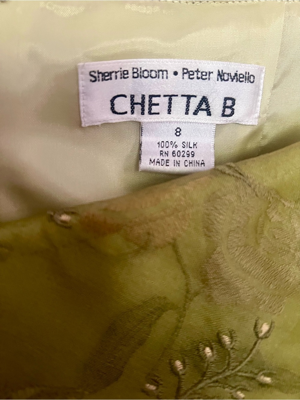 Vintage Chetta B Olive Green Floral Maxi Skirt - NWT Women's Two-Piece Set - Picture 3 of 6